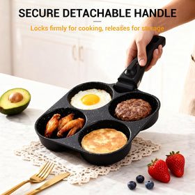 Ammeloo detachable handles shown enabling safe, compact storage.