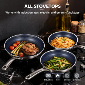 Ammeloo dishwasher-safe pans simplify cleanup after cooking.