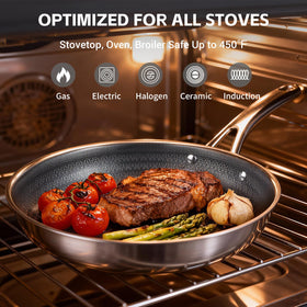 Ammeloo four glass lids providing visibility while simmering