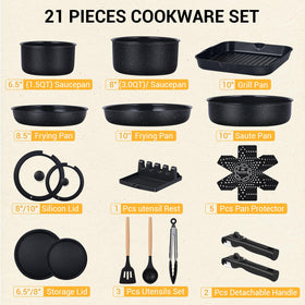 Ammeloo grill pan in action with ceramic nonstick surface for effortless cooking.