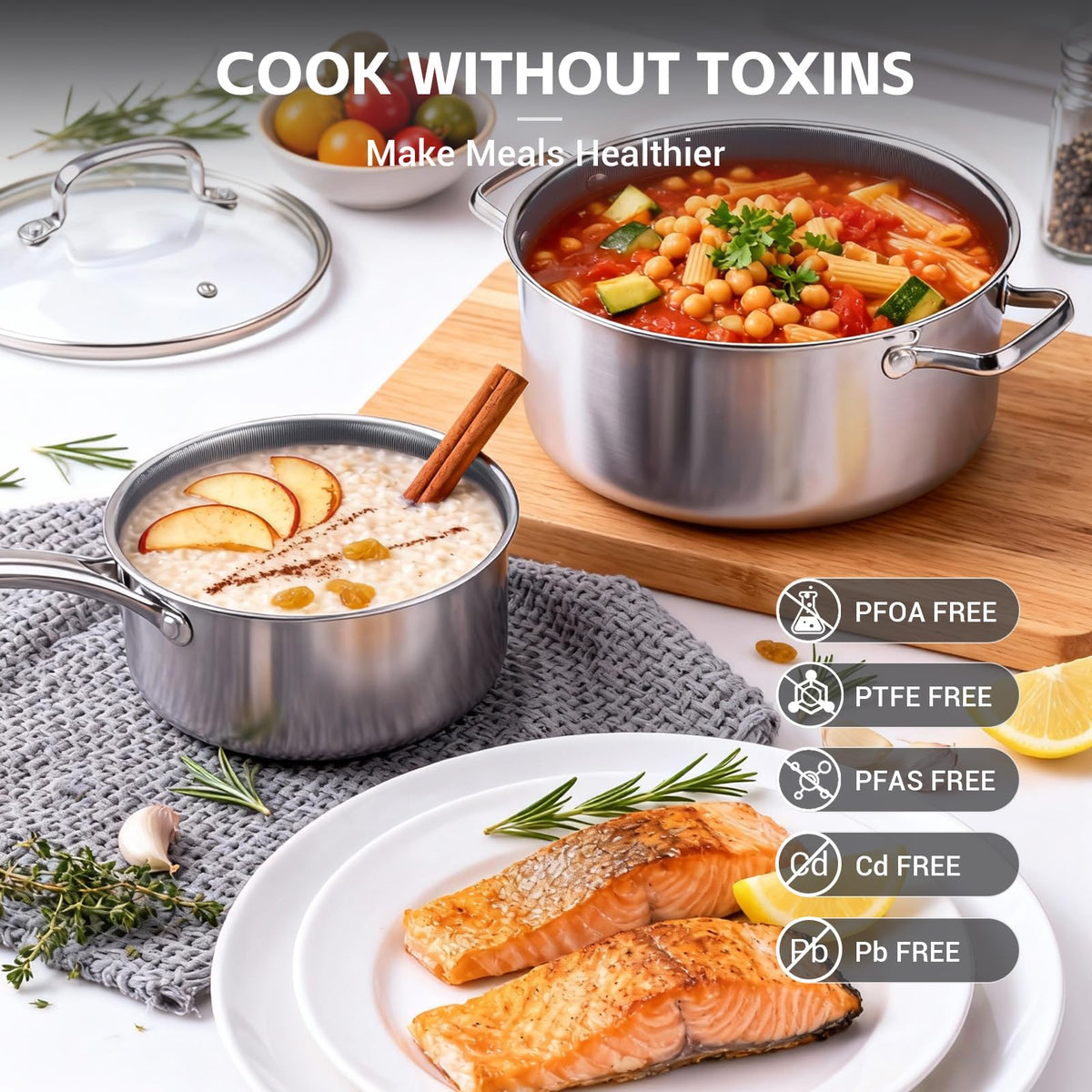 Ammeloo induction-ready base ensures fast, even heat across cooktops