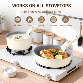 Ammeloo non-stick ceramic coating reduces oil use during cooking