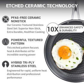 Ammeloo textured ceramic hybrid technology close-up highlighting durability