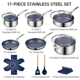 Ammeloo tri-ply induction base delivers fast, even heating on all cooktops.