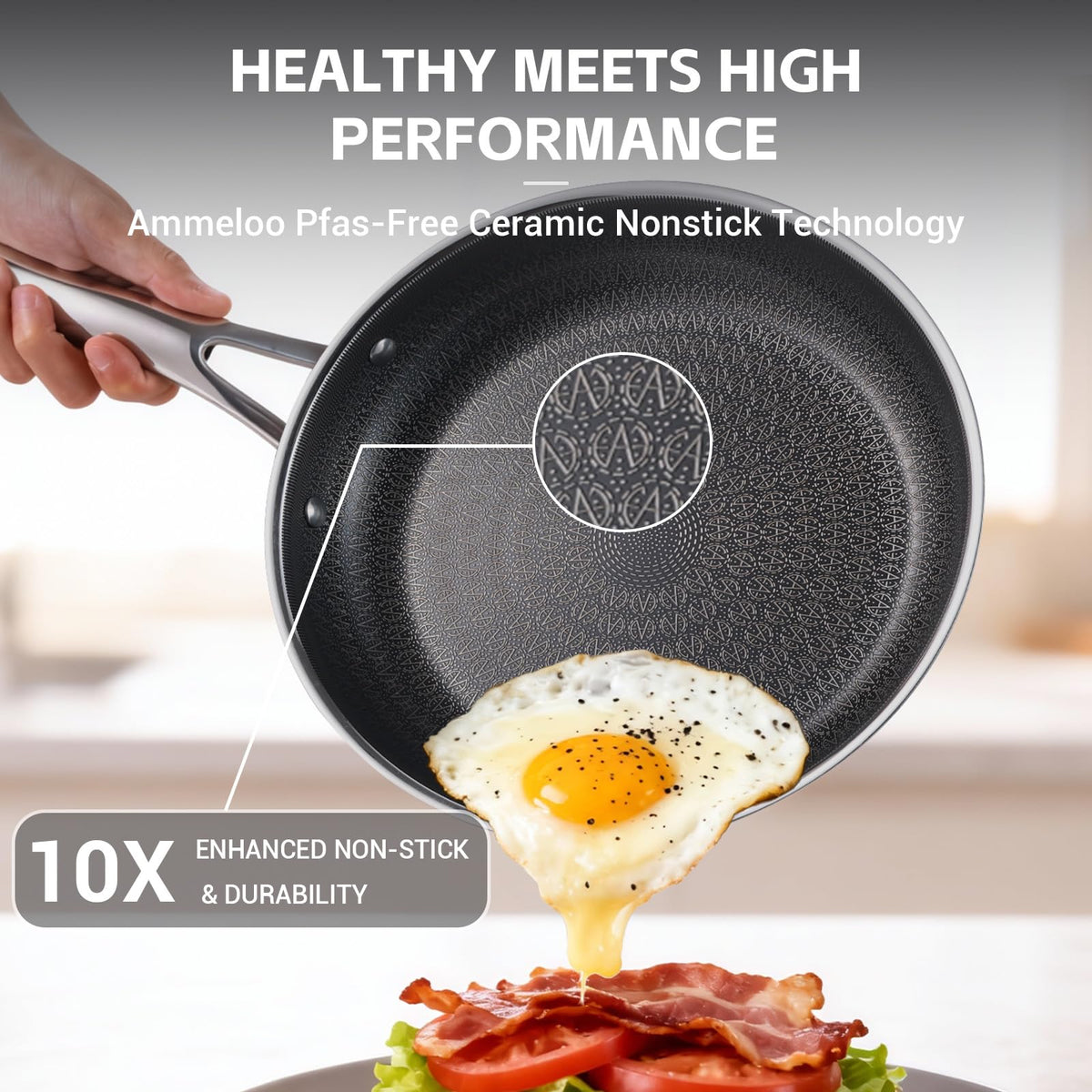 Ammeloo tri-ply stainless steel construction for reliable cooking
