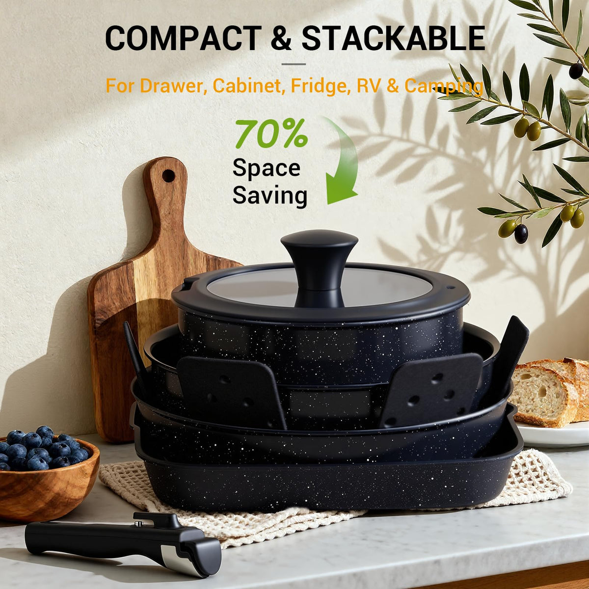 Ammeloo induction-compatible cookware base ensuring even heat distribution.