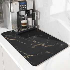 AMOAMI Coffee Mat with hide-stain PU surface protecting counters from spills and stains.
