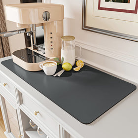 AMOAMI Coffee Mat hides stains to keep counters clean.