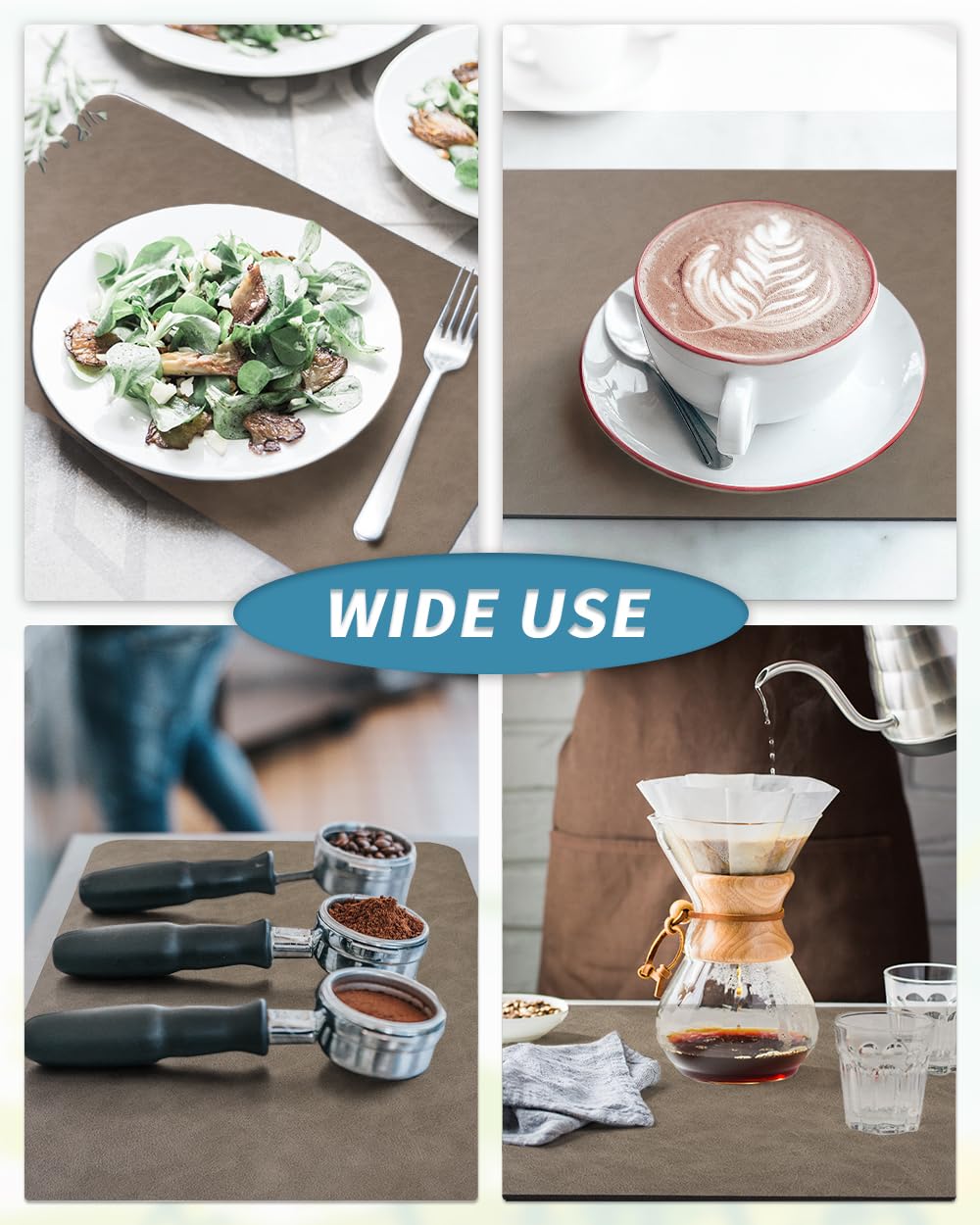 AMOAMI coffee mat versatile for kitchen counters and dish drying.