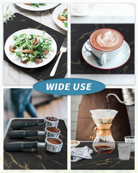 AMOAMI multi-use mat doubles as a dish drying mat for cups and plates.