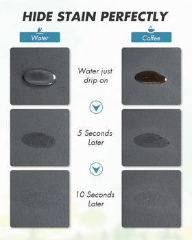 AMOAMI Coffee Mat showing rubber backing protecting the counter from moisture.