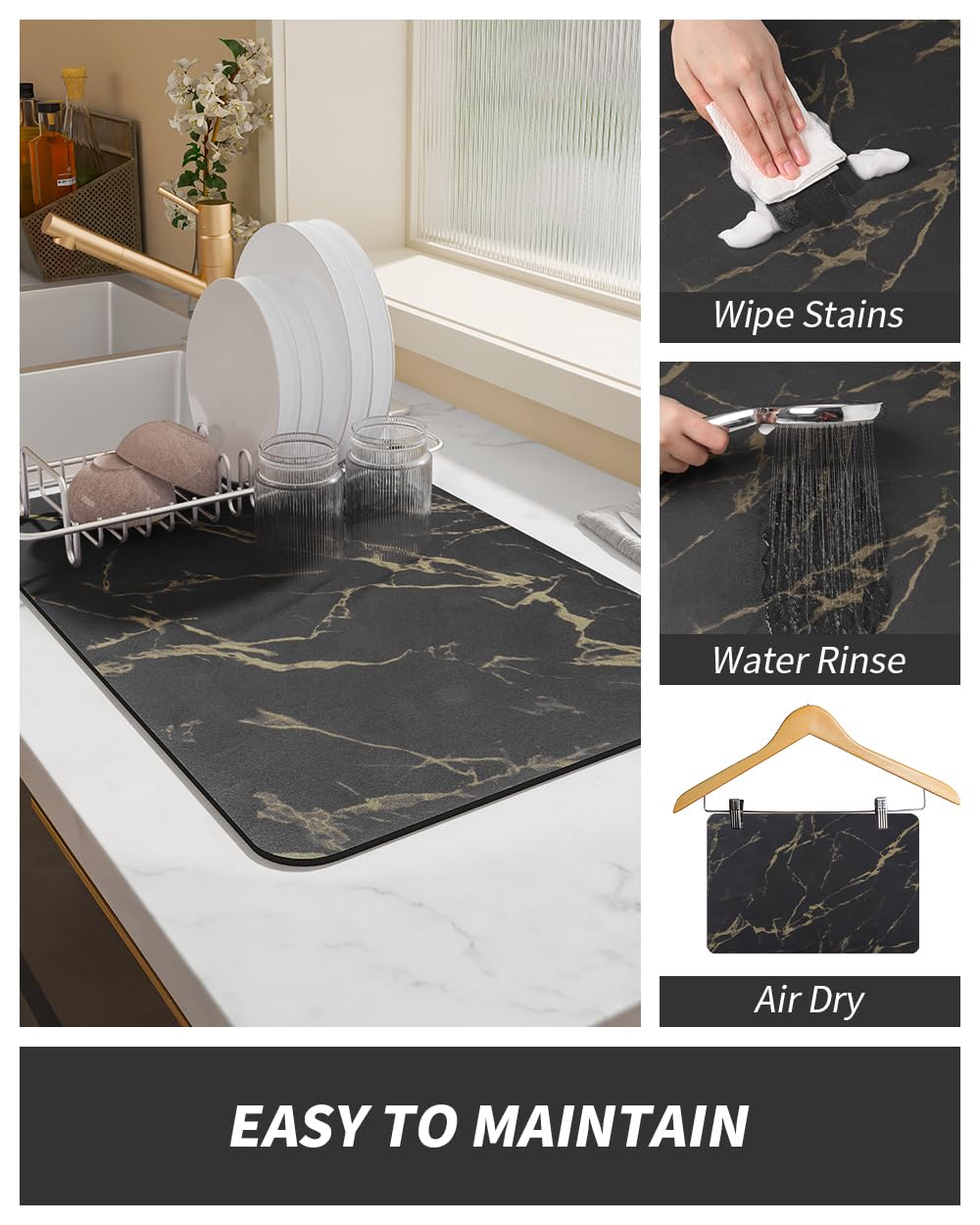 AMOAMI quick-dry design enables fast air drying after washing.