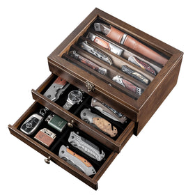 amoard gift-worthy display for knife collectors on special occasions.