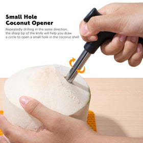 AMOHEE coconut shell prying tool aids safe shell separation.