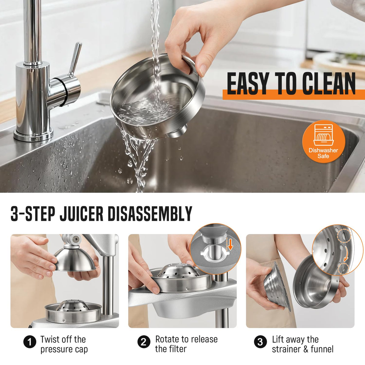 AMOHEE user friendly design fits any kitchen counter