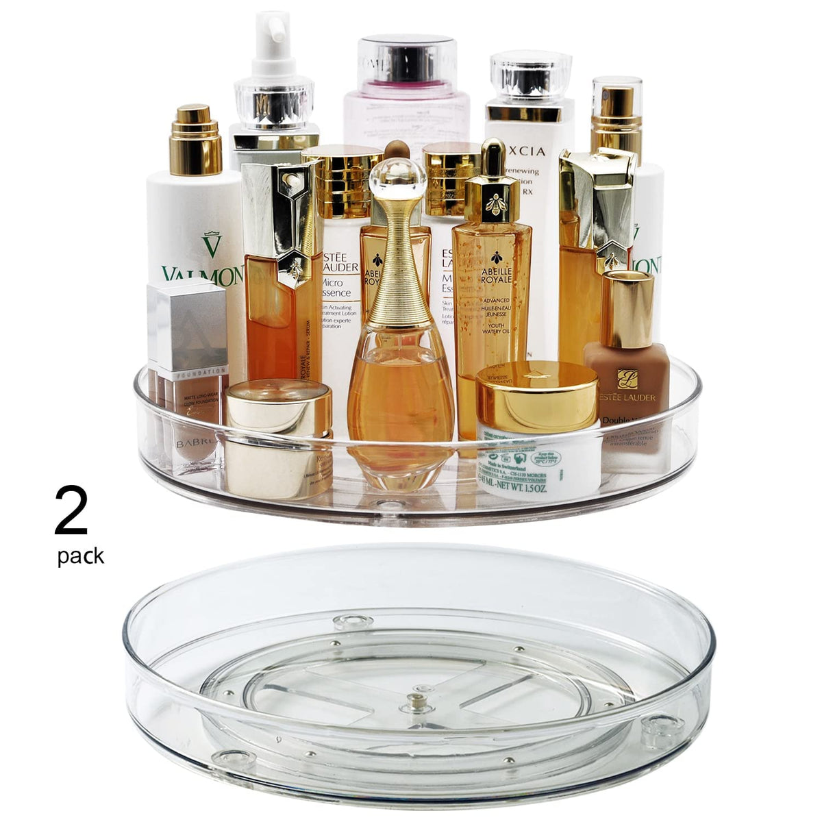 Amolliar spice cabinet organizer on a shelf keeps jars visible and organized.