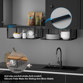 AmonHouseware large-capacity design fits cans, spices, plates, and more.