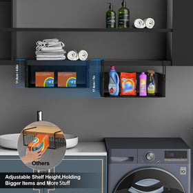 AmonHouseware large capacity storage basket holding cans and spices neatly.