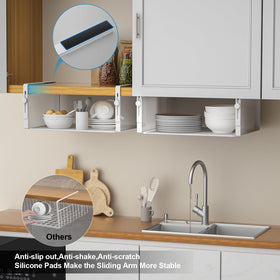 AmonHouseware adjustable hanging arms 0-3 inches enable flexible kitchen organization.