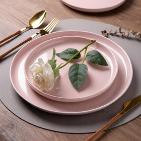 AmorArc cloud pink bowls with speckled glaze for everyday use