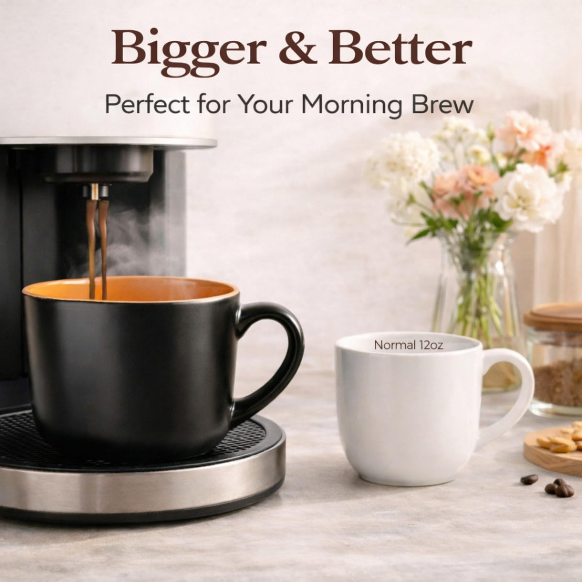 AmorArc dishwasher-safe ceramic mugs for easy cleanup after meals.