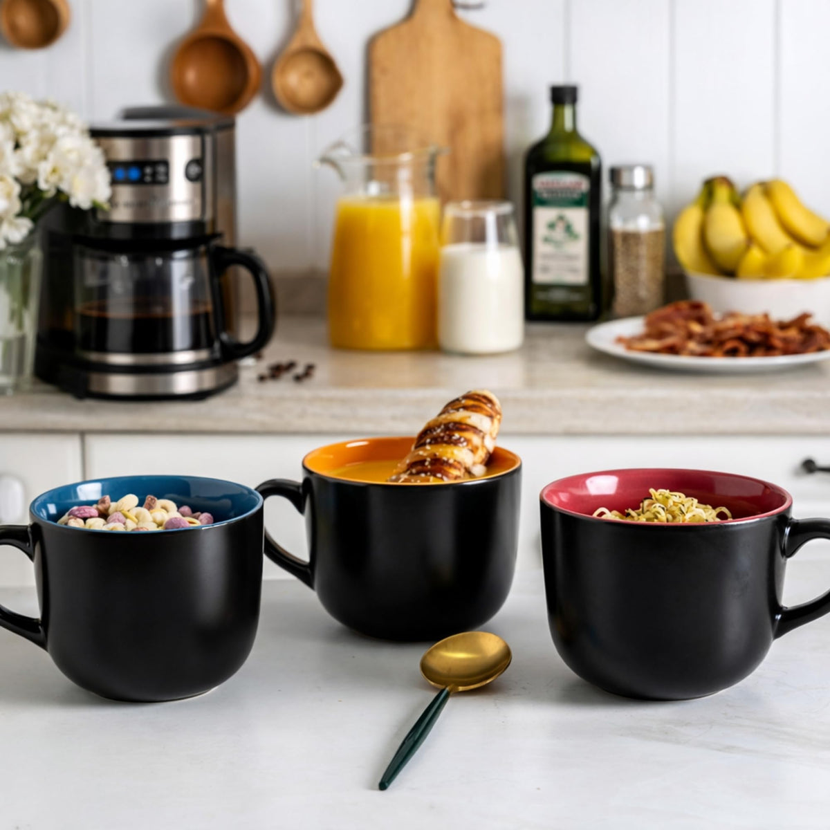 AmorArc eco-friendly clay mugs support sustainable kitchen choices.