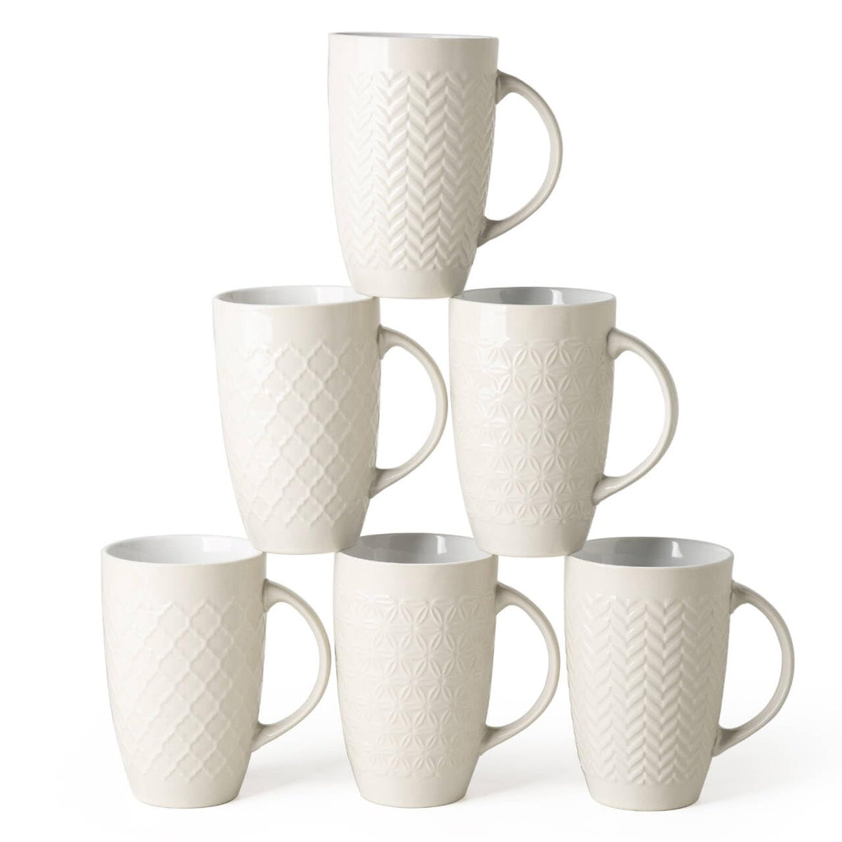 AmorArc extra-large coffee mug set on table, ideal for morning beverages and family gatherings.