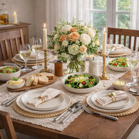 AmorArc gift-ready dinnerware set perfect for housewarmings and special occasions.