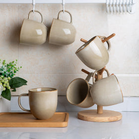 AmorArc mugs on a kitchen table illustrate versatile daily use.