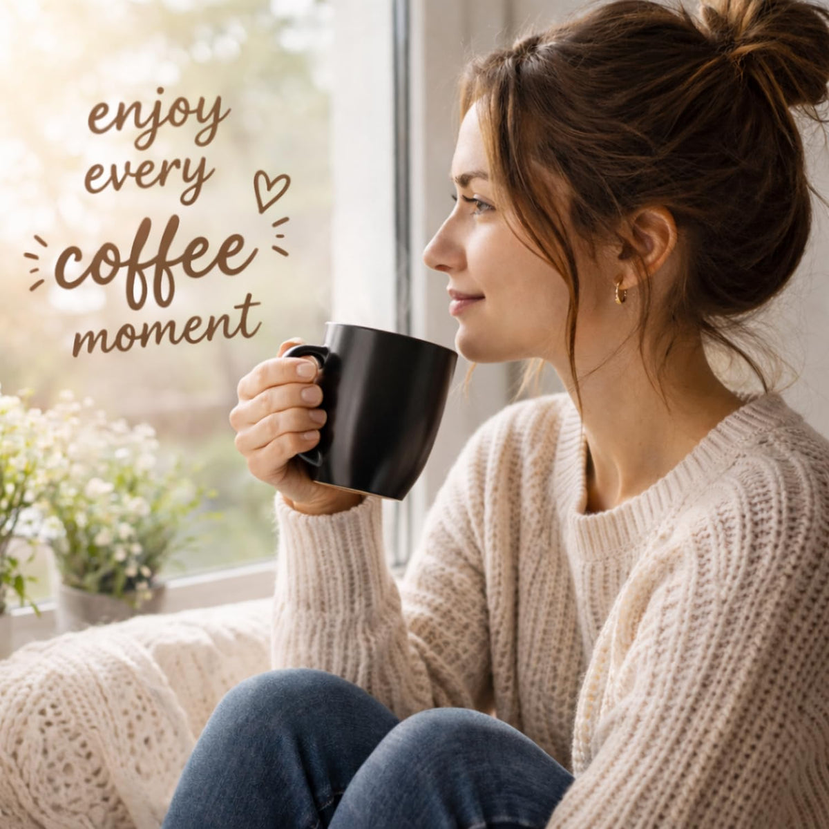 AmorArc mug with stable base design prevents tipping.