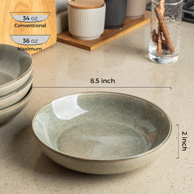 AmorArc stoneware with reactive glaze showing unique color variation