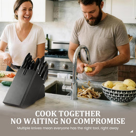 Amorston kitchen scissors included for quick snips and openings
