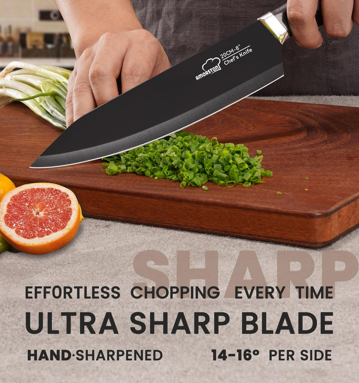 Amorston 3.5-inch paring knife for detail work