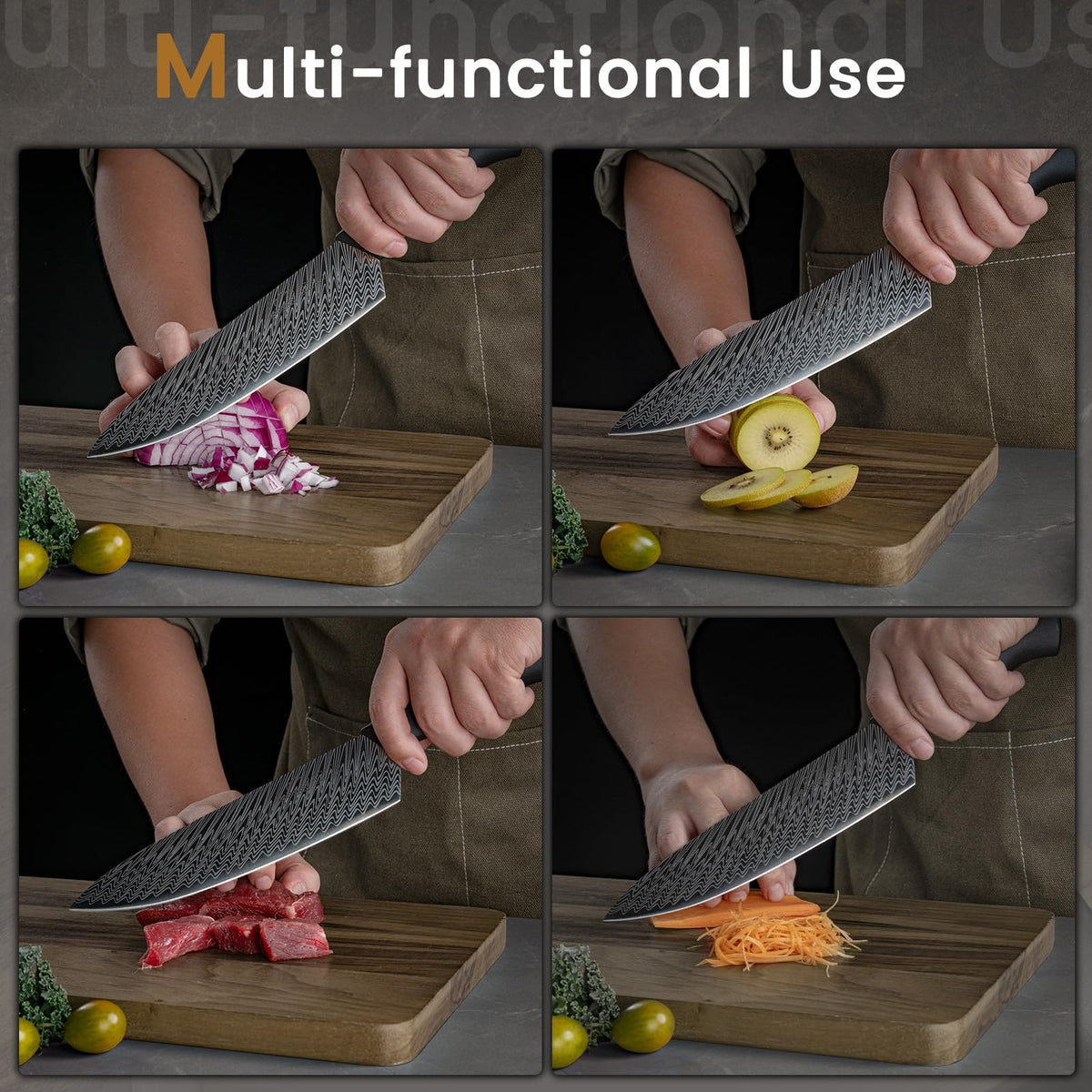Amorston 3.5-inch paring knife for precise peeling and prep.