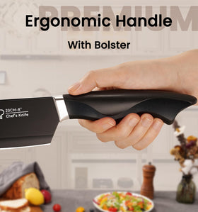 Amorston 6 serrated steak knives for tender slices
