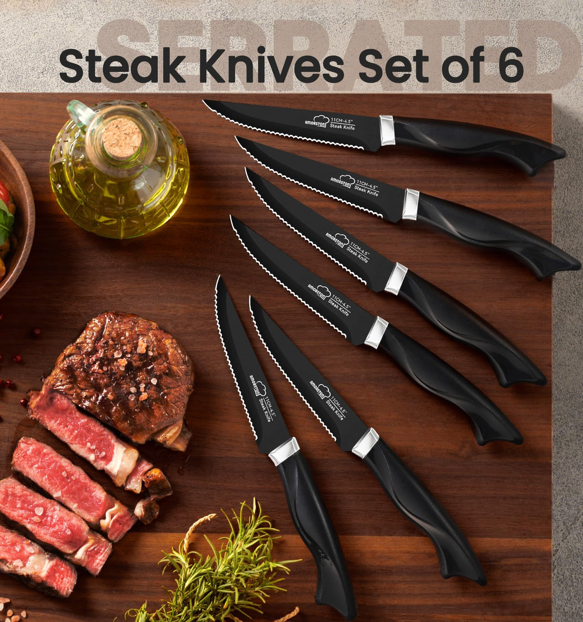 Amorston 8-inch slicing knife ideal for large cuts