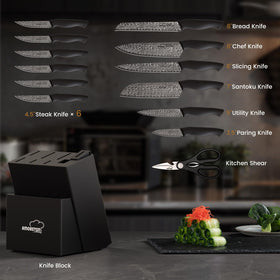 Amorston 8-inch slicing knife for clean, even roast slicing.