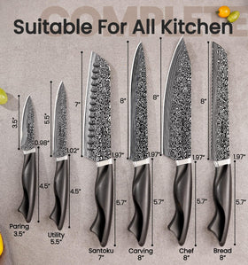 Amorston knife set built-in sharpener pictured for quick maintenance during meal prep.
