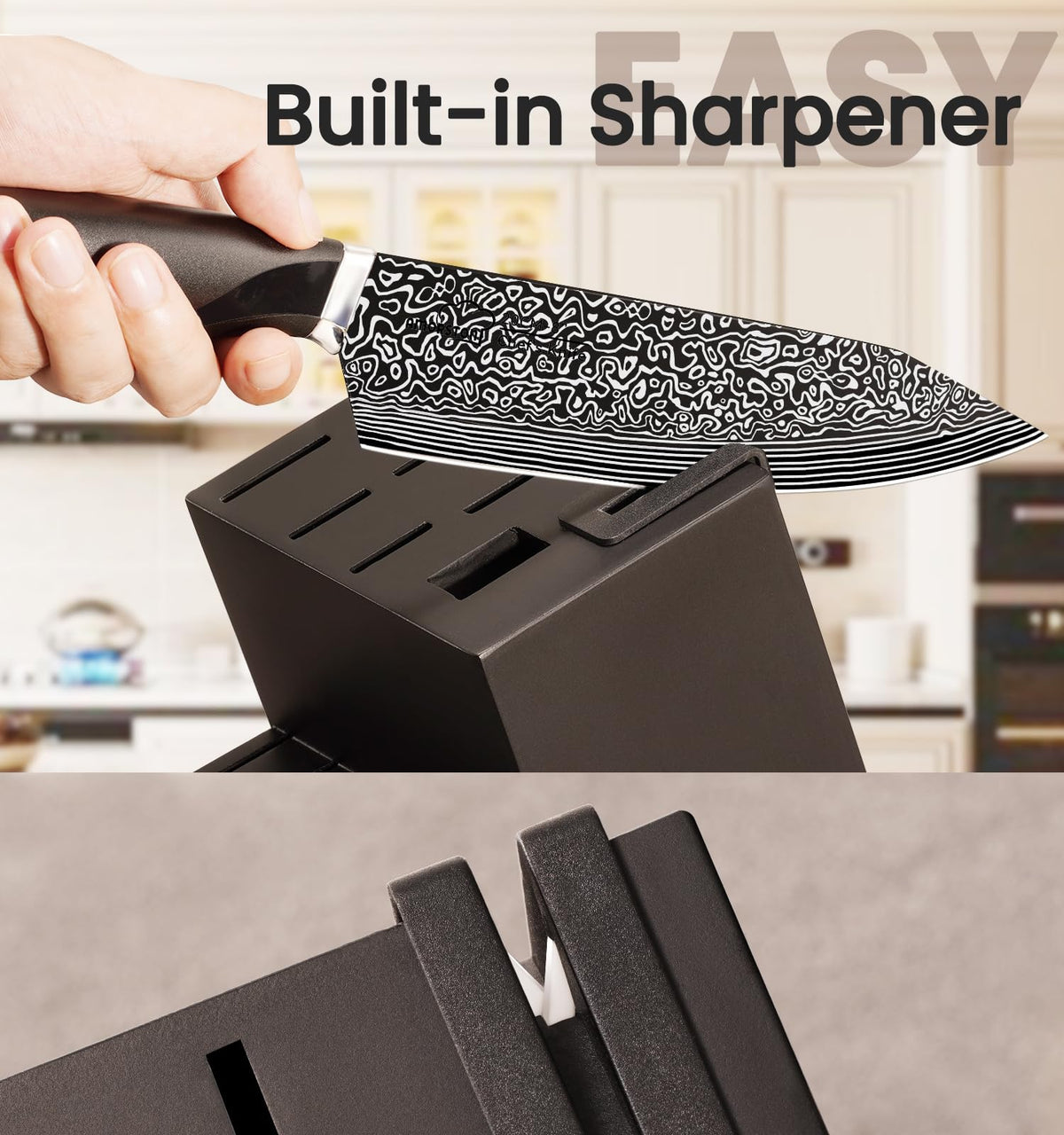 Amorston dishwasher-safe knives stay sharp after washing and rinsing in busy kitchens.