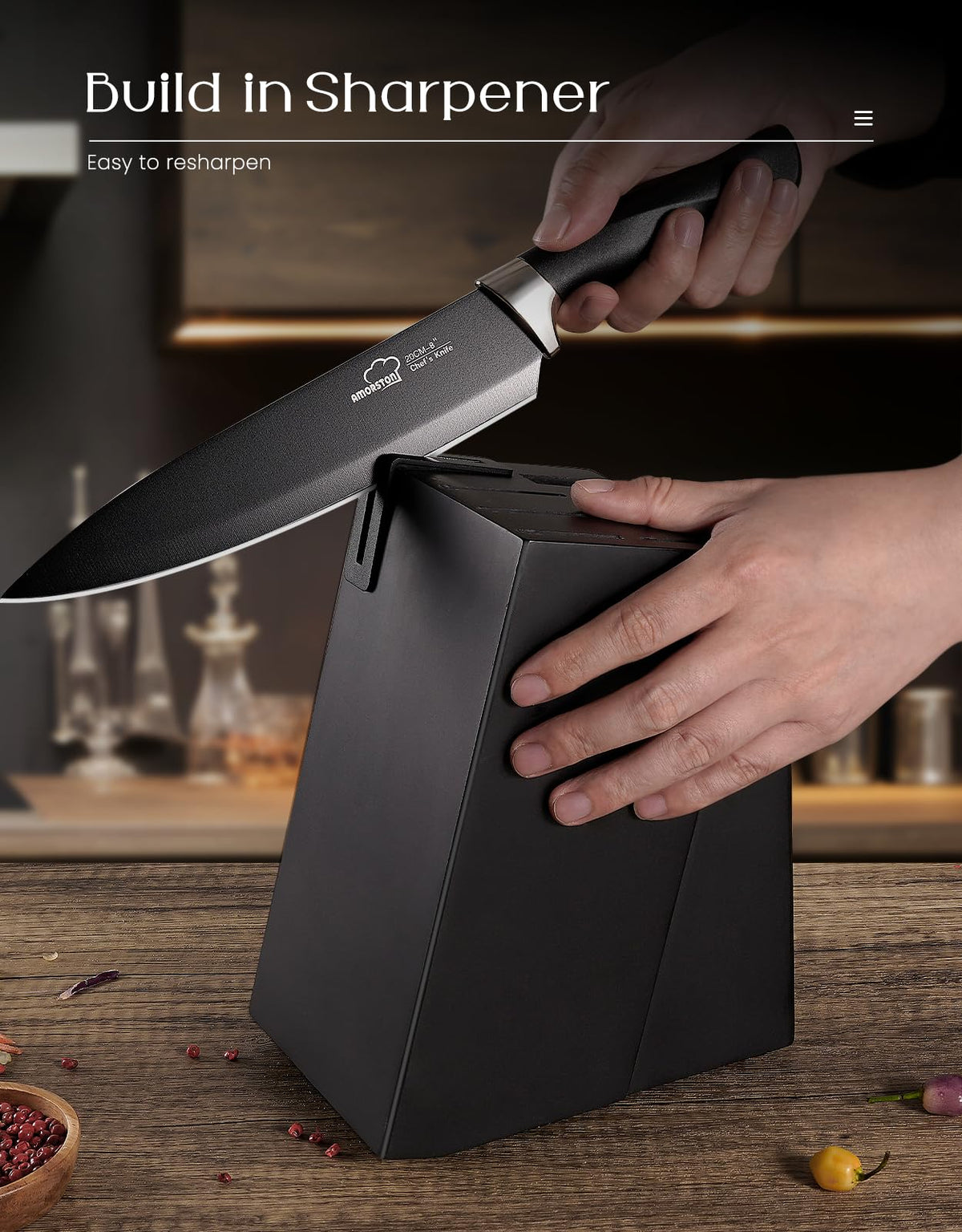 Amorston utility knife versatile for fruits and small prep tasks