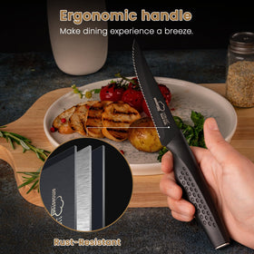 Amorston steak knives dishwasher safe for easy cleanup