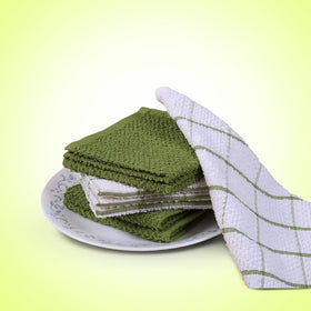 AMOUR INFINI cotton dish cloths durable soft texture for daily kitchen use.