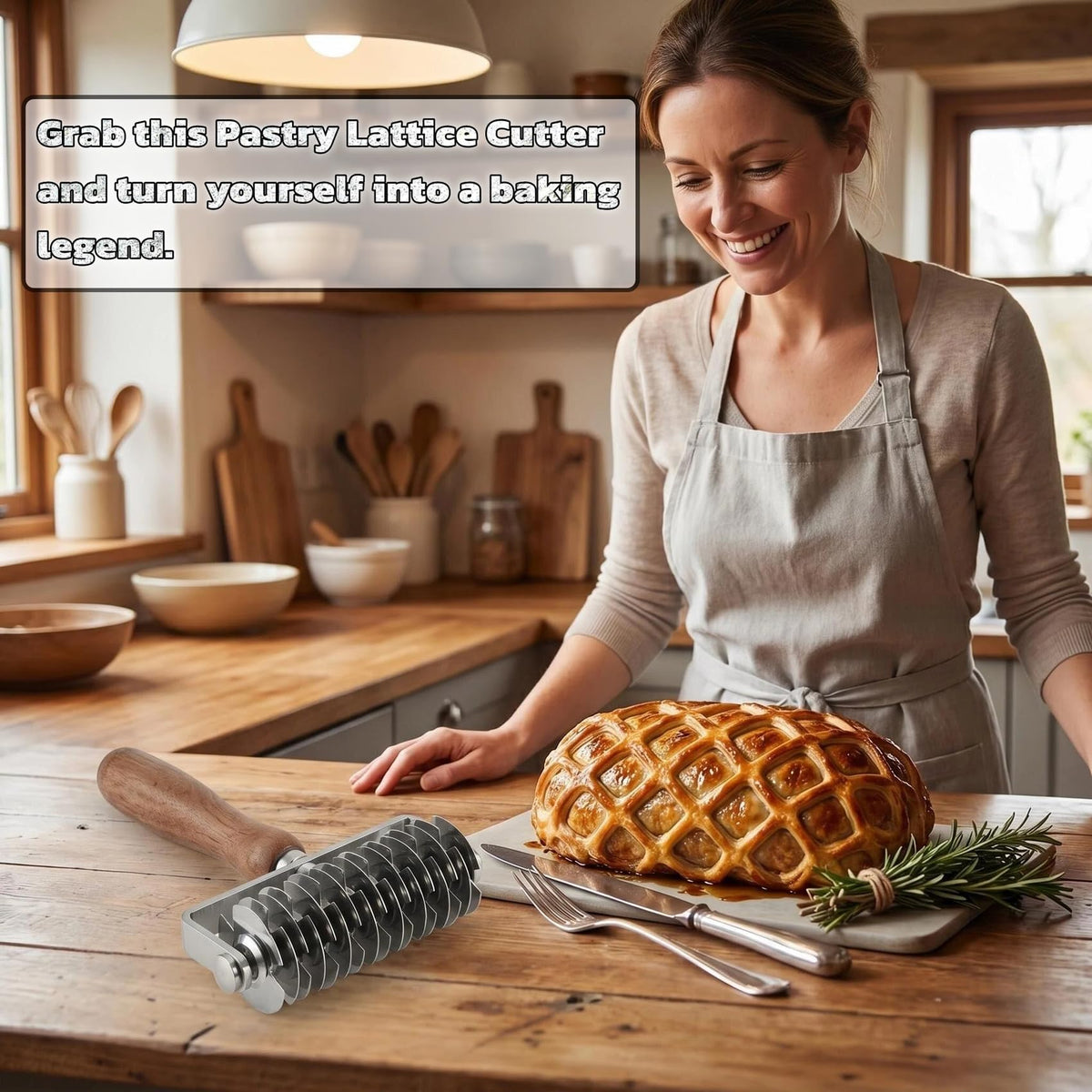 Easy-clean design of AMPSEVEN lattice roller after baking session.