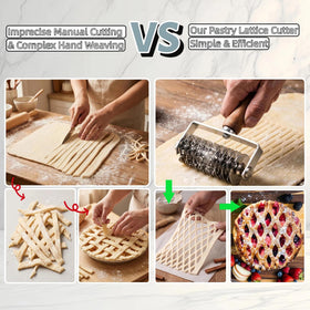 Dough with a neat lattice pattern prepared for pies and pastries.