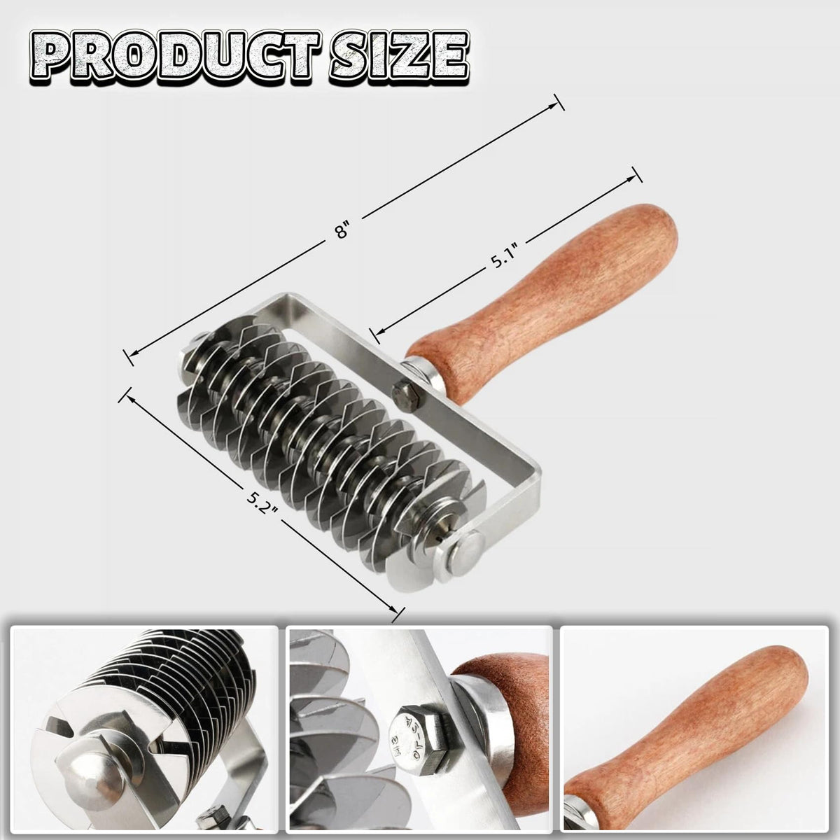 Pie crust lattice tool ready to crown a pie with a decorative top by AMPSEVEN.
