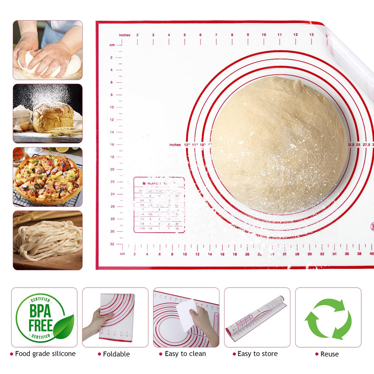 Amremsu dough thickness rings four rings for precise depth