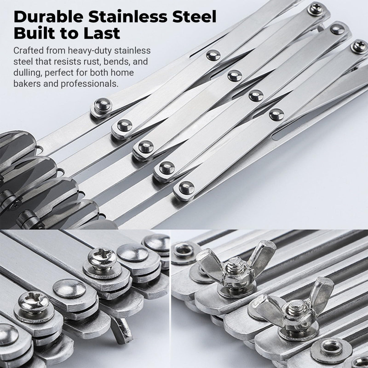 Amroicus adjustable wheel spacing demonstrates customizable cutting widths.