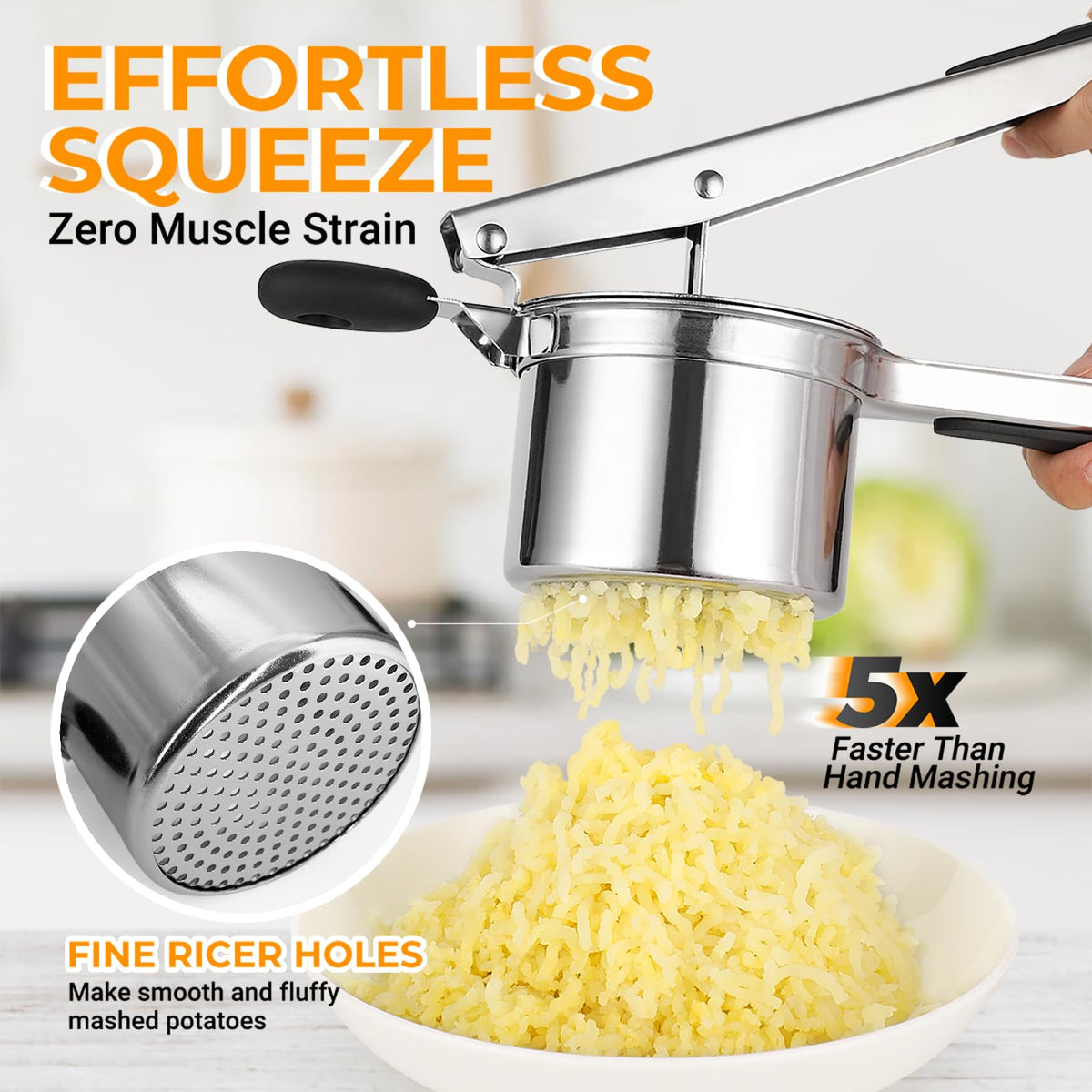 Amroicus ergonomic long-handle design reduces effort during use.
