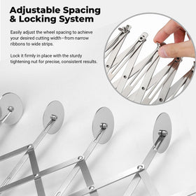 Amroicus stainless steel pastry cutter closeup with polished, easy-clean surface.