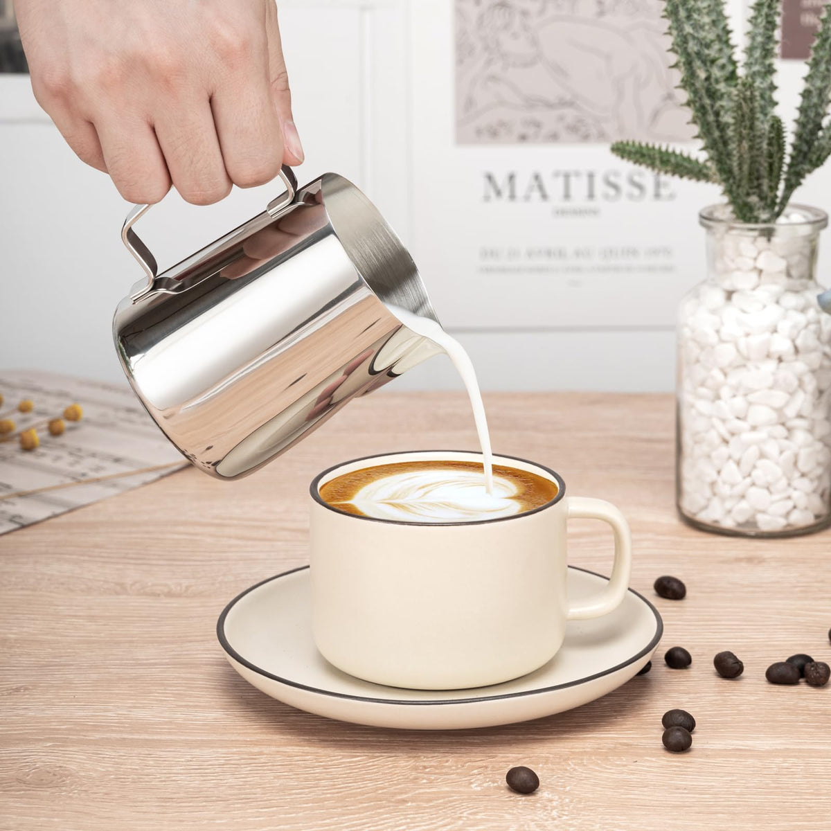 Amrules dishwasher-safe pitcher for easy cleaning after busy service periods.